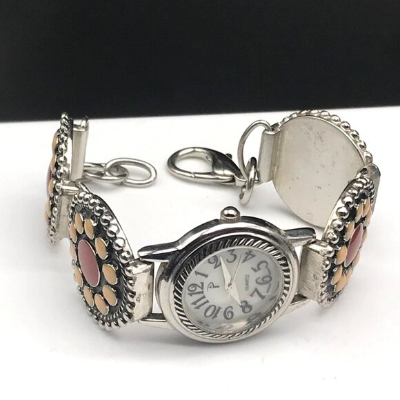 Southwest Style Ladies Quartz Analog Watch With Mother Of Pearl Dial & New Batte - Picture 3 of 5